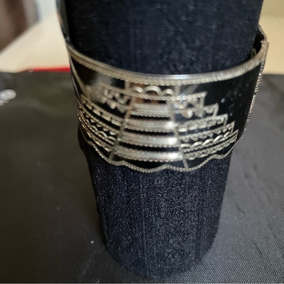 Vintage Women’s Mexican Sterling Silver Spring Hinge Bangle Bracelet - Picture 2 of 6